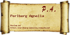 Perlberg Agnella névjegykártya